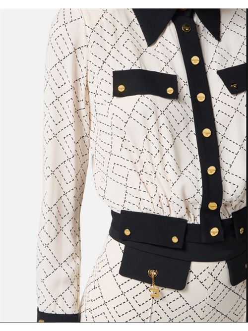 Two-tone georgette shirt ELISABETTA FRANCHI | CAS0156E2.EF1